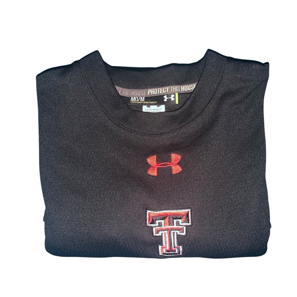 Texas Tech Red Raiders Under Armour Sweatshirt Men's‎ M Pullover  Black Guns Up